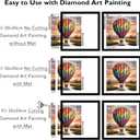 JCJMY 12x12 Picture Frame Set of 4 Black With 10x10 Mat for 30x30cm Diamond Art Painting, Display Photo 10x10 With Mat or 12x12 Without, Wall Hanging Large Frame With Plexiglass, 4 Pack