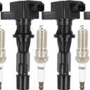 ECCPP UF516 4 ignition coils with 4 iridium Spark Plugs for ford for Mercury Fusion Milan 2006 2007 2008 2009 2.3L L4 UF516 SP530