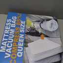 Mattress Vacuum Bag for Moving, Vacuum Seal Mattress Bag for Memory Foam or Inner Spring Mattresses, Compression and Storage for Returns, Leakproof Valve and Double Zip Seal (Queen/Full/Full-XL) (Clear)