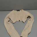 LILLUSORY Womens Cropped Cardigans Bolero Shrug Fall Sweater Cute Tops Fashion Trendy Long Sleeve Outfit Y2K Clothes Light Apricot S