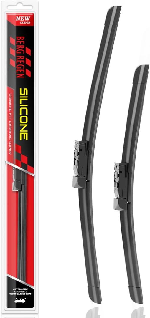 BERG REGEN Silicone Windshield Wiper Blades Replacement for Mazda CX-5 CX5 CX9 CX-9 6 2023 2022 2021-2017 Windshield Wipers (Pack Of 2) Automative Replacement Windshield Wiper Blades- 24"/18"