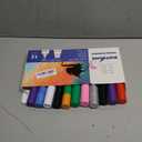 BIGTHUMB Jumbo Poster Markers Set: 11Colors Large 15mm Wide Tip Permanent Ink Thick Acrylic Paint Pens for Rock Painting, Stone, Glass, Wood, Ceramic, Metal, Plastic, Fabric