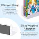 2 Pcs Magnetic Book Shelf for Whiteboard, Magnetic Book Holder Display Shelves with a Pen Container for Teacher Kids Classroom Office (White)