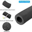 PATIKIL 74.8"L x 4-1/4"ID x 1.2"T Pipe Insulation Foam Tube, Water Pipe Insulation Tubing Heat Preservation for Plumbing Water AC Pipe Sprinkler Spigot, Black