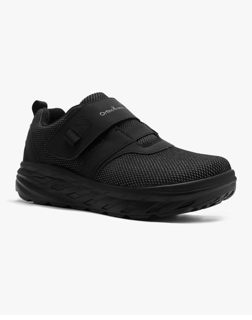 OrthoComfoot Women's Orthopedic Diabetic Wide Walking Shoes: Comfortable Casual Arch Support Plantar Fasciitis Loafers, Orthotic High Arch Swollen Feet Adjustable Work Shoes for Ankle and Heel Pain 10