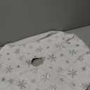 Mrisata Christmas Tree Skirt Round Shape Soft Comfortable White Christmas Mat for Home Store Decor Holiday Decoration Polyester Material 35.4in Diameter (Silver)