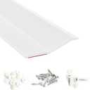 Elvone Garage Door Seal Top and Sides, 40 FT Universal TPE Weather Stripping Garage Door Trim Seal Weatherproofing Garage Door Seals with Nails and Lids in White