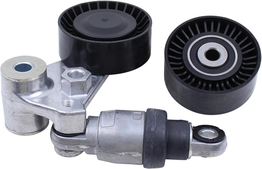 MOTOKU Accessory Drive Belt Tensioner and Pulley Assembly with Idle Pulley Kit for Hyundai Veracruz Sonata Palisade Azera for Kia Telluride Sorento Sedona K900 Cadenza Borrego Amanti