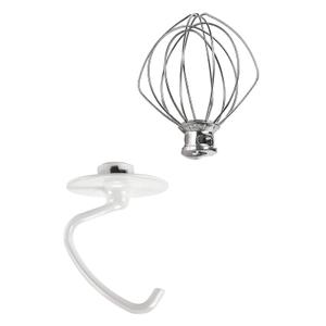 Stand Mixer Attachments 3-Piece Kit -Replace for Kitchen aid Accessories K45WW Wire Whip/ K45DH Dough Hook  Paddle with Scraper -Stainless Steel by TOMOON