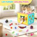 Natheeph Cat Toys for Indoor Cats, Interactive Cat Toy 49pcs Including Cat Wand Toy & Cat Feather Toys Refills, Funny Kitten Toys with Play Tent, Springs, Balls for Bored Indoor Cats Exercise & Chase