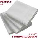 Mellanni Pillow Cases Set - 4 PC Iconic Collection Pillowcases - Luxury, Extra Soft, Cooling Pillow Covers - Wrinkle, Fade, Stain Resistant (Standard/Queen 20" x 30", Light Gray)