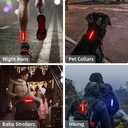 Canway Bicycle Rear Light Red/Blue, Bike Tail Light Rechargeable 168 Lumens Bike Tail Light Battery USB C 500mah 5 Modes Waterproof Safety for Road Mountain Night Riding