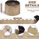 Tenceur 48 ft x 2.76 Inch Large Magnetic Borders for Bulletin Board Decoration, Linen Burlap Scalloped Magnetic Strips Whiteboard Border Roll for School Office Chalkboard Poster Decor
