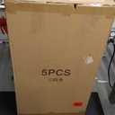 5PC Cylinder Pedestal Stands for Party, White Round Large Cylinder Tables, Pedestal Display Plinth Pillars for Wedding Ceremony Birthday Party Art Decor