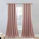 StangH Elegant Velvet Curtains Dusty Pink 84 inches Long for Girls Bedroom, Soft Privacy Light Dimming Window Drapes for Living Room Classic Panels for Wedding Backdrops, W62 x L84, 2 Panels