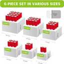 6 Pcs Buffet RisersSize5''-6''-7''-8''-9''-10'',Food Risers for Buffet TableWhite Acrylic Cube Display Risers Shelf for Catering, Party, Jewelry & Collectibles