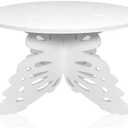 AOCEAN 12" Butterfly Cake Stand Butterfly PVC Cake Decorations with Engraved Butterflies Cake Stands for Dessert Table Wedding Birthday Party (1 Pcs)