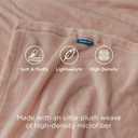 Bedsure GentleSoft Fleece Blankets Queen Size Dusty Pink - Bed Blanket Soft Lightweight Plush Fuzzy Cozy Luxury Microfiber, 90x90 inches