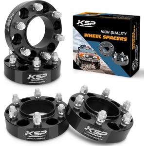 KSP 4PCS 6x139.7 Wheel Spacers for 2023+ Tundra 2024+ Tacoma, 1.5" 6x5.5 Wheel Adapter with 14x1.5 Lug Studs 95.2mm Hub Bore, Compatible with Toyota-Lexus 6 Lug (Dark)