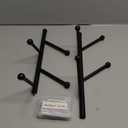 Wall Mounted Black Metal Hat and Coat Hanger Tree, Hanging Garment Rack with Branch Style Hooks