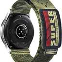 V.R.HOPE Band for Galaxy Watch Ultra 47mm, Soft Nylon Sport Watch Strap for Men Rugged Adjustable Watch Band Strong Hook and Loop Punched Band with Metal Connector