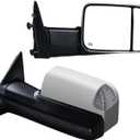 Pair Towing Mirrors fit for 2009-2018 Ram 1500 2500 3500 Pickup with Turn Signal Light, Puddle Lights Power Heated Set Left+Right (Chrome)