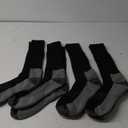 ONKE Knee High Socks Cushioned Moisture Wicking for Mens Over the Calf OTC Steel Toe Western Work Boot Thermal Hiking Hunting (13-15, Black(cotton/4 Pairs))