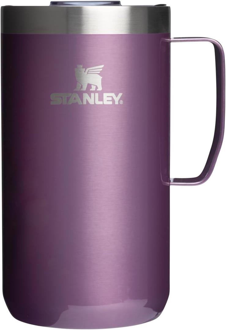 STANLEY Everyday Camp Mug | Drink Through Lid | Cup for Coffee, Tea and Drinks | Insulated Stainless Steel Coffee Mug | BPA-Free (24 Ounces, Wisteria Shine)