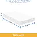 Simmons Kids Quiet Nights Dual Sided Baby Crib Mattress & Toddler Mattress - Sustainably Sourced Core - Waterproof - Hypoallergenic - GREENGUARD Gold Certified (Natural) - Ideal Firmness - Made in USA