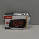 Timex Alarm Clock with Large Display, Digital Alarm Clock for Bedroom Includes 120V Universal Power Adapter (T121B - Black)