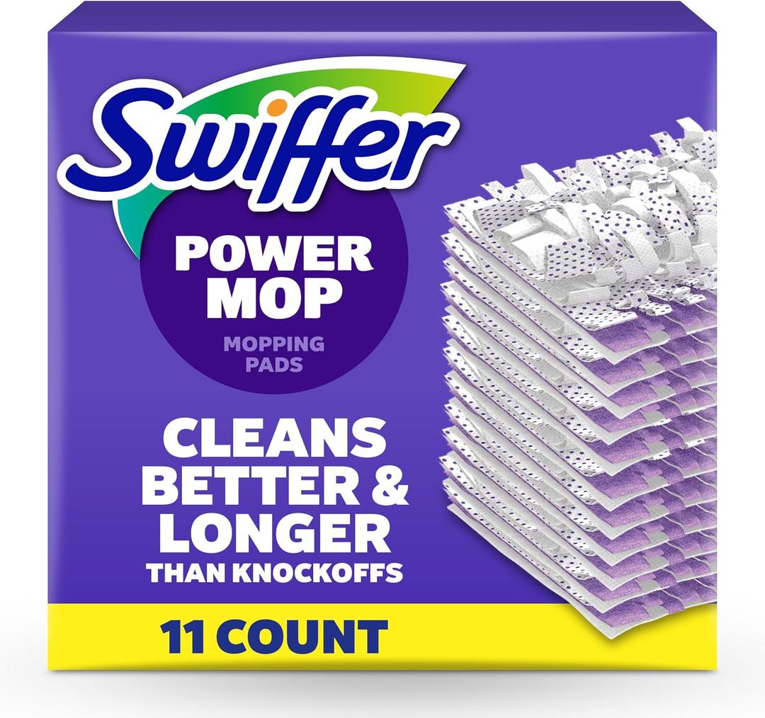 Swiffer PowerMop Multi-Surface Mopping Pad Refills for Floor Cleaning, 11 Count
