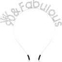 5 Pack SuPoo 90th Birthday Headband Crown 90th Birthday Decorations for Women 90 & Fabulous Birthday Tiara 90 Year Old Decoration, Silver