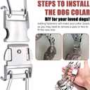 LonlyEagle Dog Collar Buckle,Fastener Stainless Steel Buckle for Prong Dog Training Collar & Quick Release with Buckle for Medium Large Dogs(Silver,M:2.8-3.2mm)