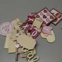 Yousoontic 9 Pcs Christian Valentine's Day Decor Bible Verse Religious Jesus Table Decorations Wood Block Sign Rustic Valentines Love Tiered Tray Decor for Church Home Shelf Table Top(Vintage)