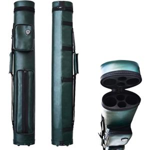 2x2 Hard cue case Pool Cue Billiard Stick Carrying Case (F05-Green)