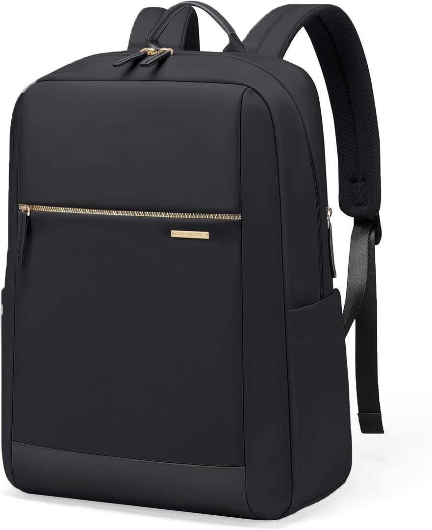 Laptop Backpack for Women - Business Travel Anti Theft Laptop Bag Backpack Water Resistant College Computer Backpacks for Men Women Fits 14Inch Notebook (Black)