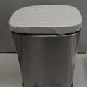 Amazon Basics Smudge Resistant Rectangular Trash Can with Soft-Close Lid, Foot Pedal, Removable Inner Bucket, 5L/1.32 Gal, Brushed Stainless Steel, for Bathroom & Small Space, Satin Nickel Finish