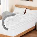 King Mattress Topper - Memory Foam Mattress Topper King Size, Dual Layer 4 Inch Mattres Pad with 2 Inch Gel Memory Foam and 2 Inch Fluffy Pillow Top, Deep Pocket Cooling Bed for Back Pain Relief