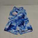 PROALLO Little Girls' Summer Swimwear Two Piece Boyshort Tankini Kids Swimsuit, 5XL