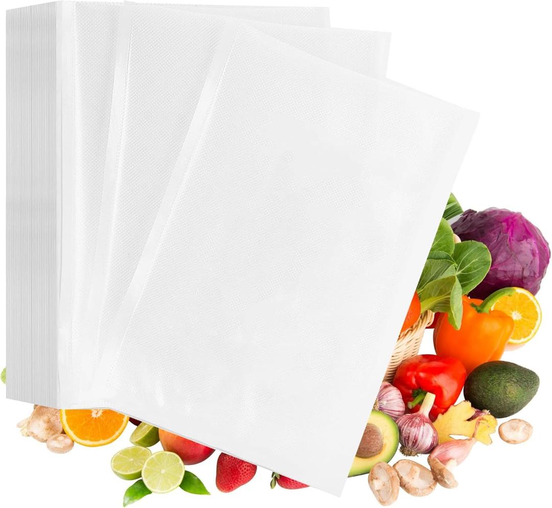Vacuum Sealer Bags for Food Saver, 100 Quart 4" x 6" Commercial Grade PreCut Bag, Food Vac Bags for Storage, Meal Prep or Sous Vide