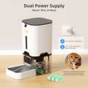 TYM Automatic Cat Feeder, 7L Time Cat Food Dispenser for Dry Food, APP Control Pet Feeder Programmable Portion Size, Auto Feeder for Cats Small Dogs with Stainless Bowl, Large Capacity (Not WiFi)