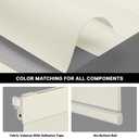 LazBlinds No Drill Zebra Blinds for Windows 21" W x 64" H, Cream