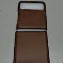 Foluu for Motorola Razr 2023 Case [Not fit Razr Plus 2023], Moto Razr 2023 Leather Case, PU Leather + Hard PC Shell Ultra Thin Slim Durable Protective Phone Case Cover for Motorola Razr 2023 Brown