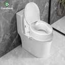Raised Toilet Seat with Lid for Elderly, 6" High Toilet Seat for Elongated or Standard Commode, Raised Toilet Seat for Seniors, Handicap Toilet Seat Riser with Cover