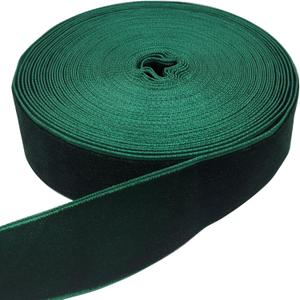 4 x 10 Yards Velvet Ribbon Spool (Dark Green, 1")