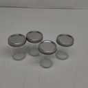 PRETYZOOM 4 Pack Kitchen Honey Jars Glass Seal Jars Bottles Lids for Food Storage Canning