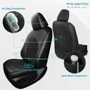 Custom Fit Seat Covers for Toyota Camry 2018-2024 LE/SE/SE Nightshade - Premium Faux Leather Full Set with 4-Layer Waterproof Protection,Black Not for Hybrid