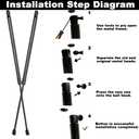 Rear Tailgate Supports Shock Struts Compatible with Forester 2009 2010 2011 2012 2013 09 10 11 12 13 Sport Utility  Replace 63269SC000