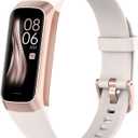 ZKSSGY Fitness Tracker with 24/7 Heart Rate Blood Oxygen Sleep Monitor,Activity Tracker with 1.1" AMOLED Touch Color Screen, Multiple Sport Modes Step Counter,IP68 Waterproof for Women Men (Beige)