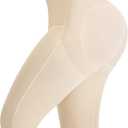 MERYOSZ Shapewear Tummy Control Shorts Body Shaper High Waisted Butt Lifting Panties Thigh Slimmer Capri Girdles (Beige, XL)